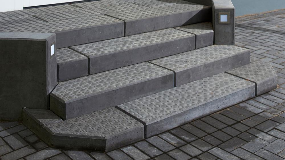 Treppe aus Betonblöcken