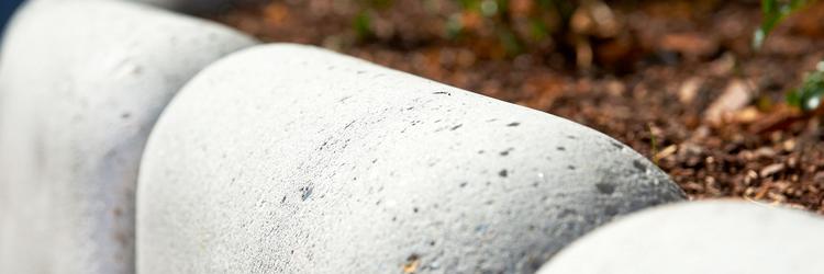 abgrundete Betonteile