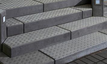 Treppe aus Betonblöcken